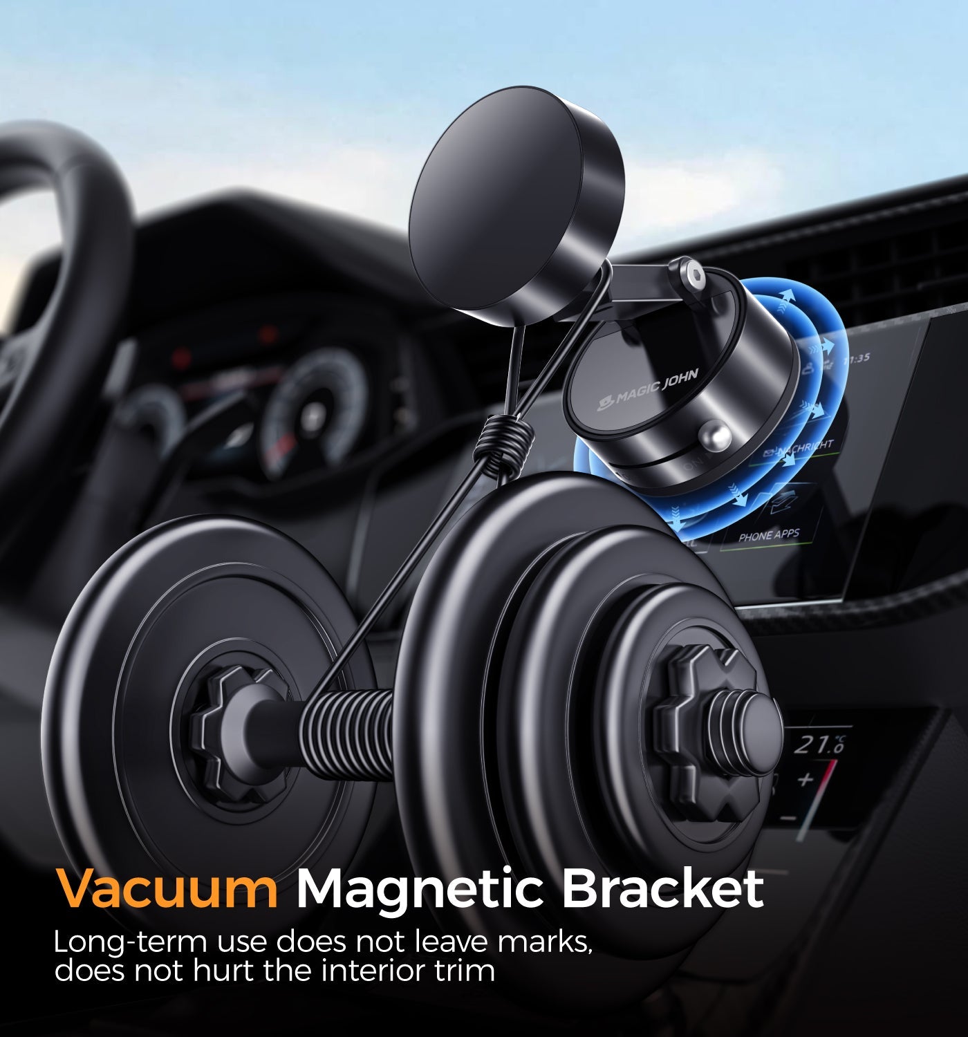 MagMount Pro™ – Magnetic Suction Car Phone Holder